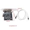 Plastic IEEE 1394a Expansion Card Black PCI Express Firewire Adapter  For Desktop PC