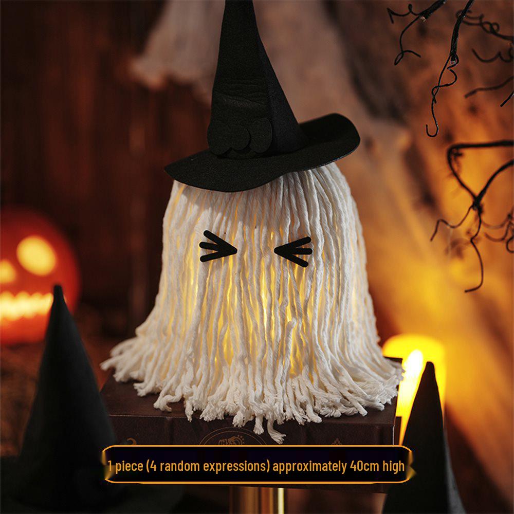 

Halloween Ghost-Themed Ornaments for Entrance and Desktop Decor Scene