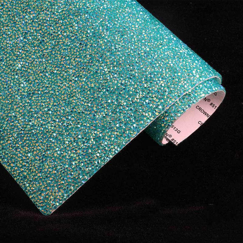 VC 20*24cm *40 Self-Adhesive Glass 3D Eco-Friendly Rhinestone Flatback 14 Facets Strip Sticker DIY Accessories Phone