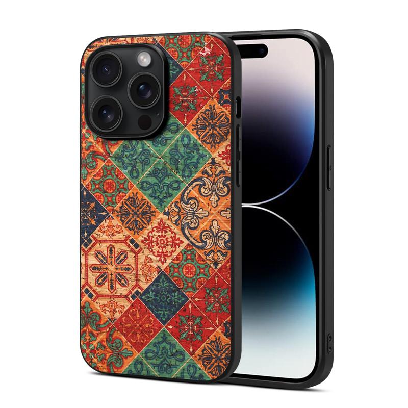 Ultrathin Flower Figure Leather Case For iPhone 16 16E 15 14 13 12 11 Pro Max 15Plus XS Max XR 7 8 SE 2026 Shockproof Back Cover