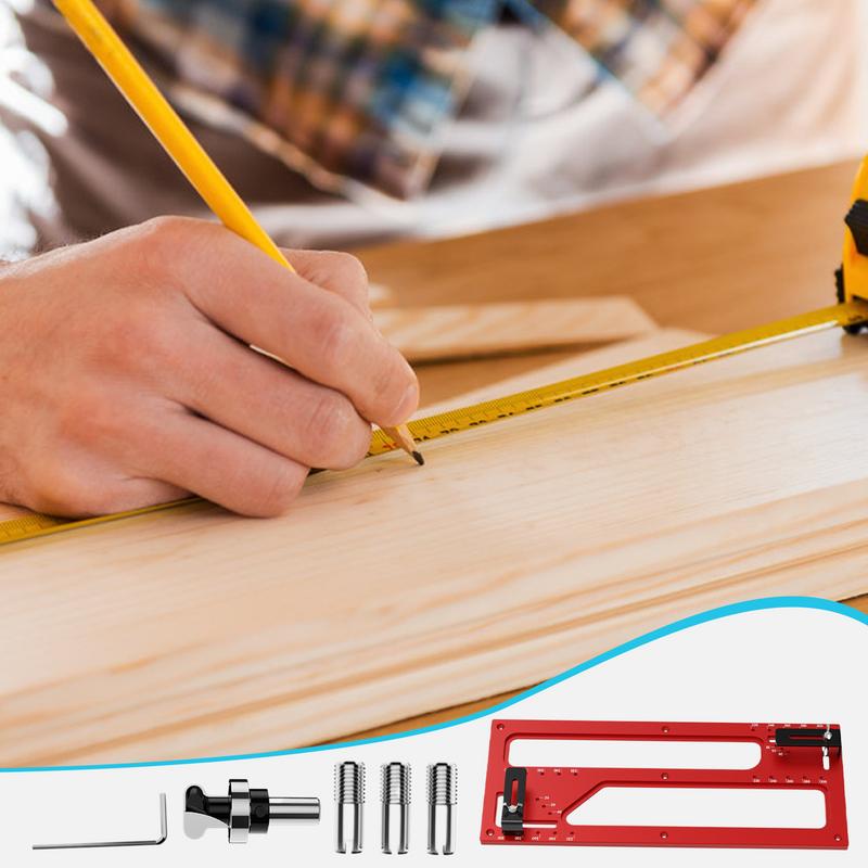 Cabinet Hardware Template Aluminum Alloy Cabinet Template Tool Hole Drilling Mold Sturdy Mounting Mold Edge Banding Tools for