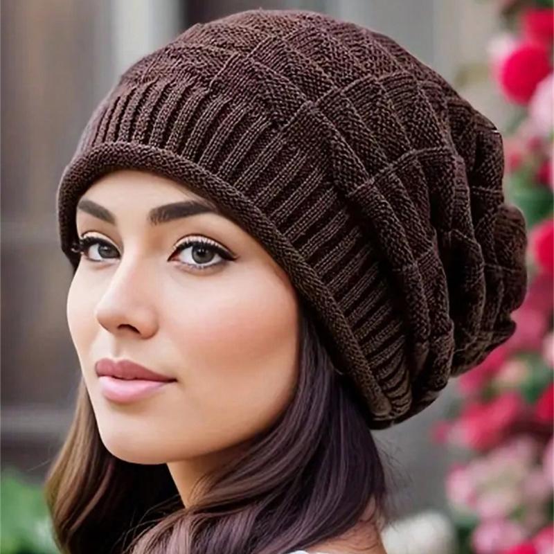 1/2 vnt. Klostyta kepurė-beanie, Moteriška megzta kepurė, Korėjietiško stiliaus, Vienasluoksnė, Universali pavasariui ir vasarai