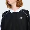adidas Originals 3-Stripes Jacquard Loose V-Neck Pullover Long Sleeve T-Shirt Women Tops KD2897