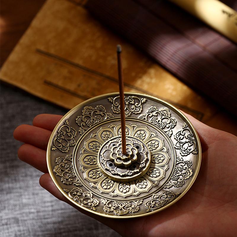 Retro Incense Holder Metal Dragon And Phoenix Lotus Incense Burners For Incense Sticks Cone Censer Plate Buddhism Home Decor A1