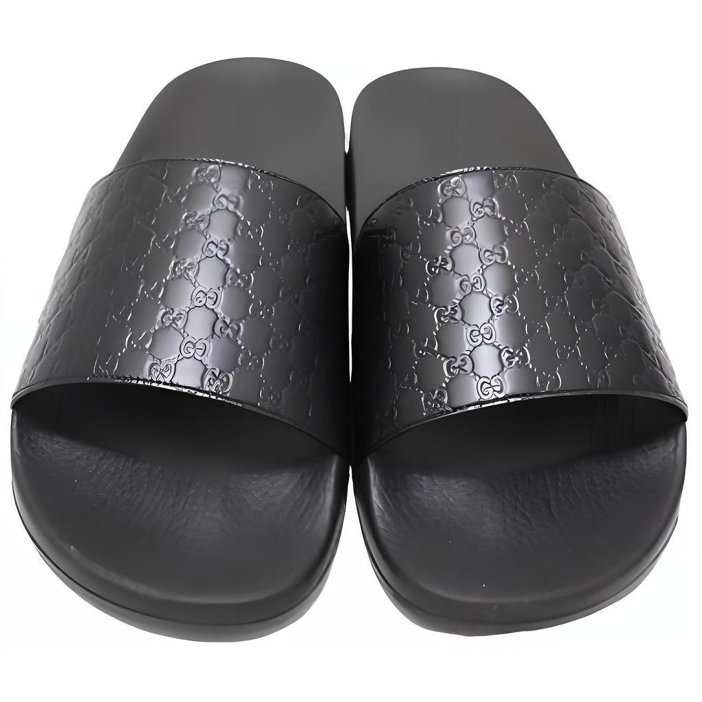 Gucci MicroGuccissima Slides 'Black' Men's 567115-BMJ00-1000