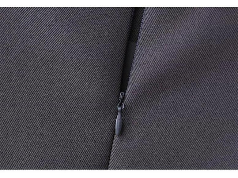 Petite High Waist Midi Skirt with Back Slit - Women's 2025 Spring/Autumn A-Line Slimming Style