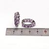 Natürliche helle Farbe Amethyst rund 4,0 mm Ohrringe echte Edelsteine ​​925 Sterling Silber Modedesign Frauen edlen Schmuck