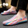 Fashion Man Shoe Plus Big Size Stripe Moccasin Sneakers Trends 2025 In Promotion Footwear Offer Adults 44 Elegant Casual Shoes for Men