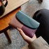 2026 Leather Women's Color-blocked Wallet, Large Capacity Top Layer Cowhide Wallet, Short Clutch