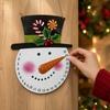Christmas Countdown Calendar Metal Wall Hanging Snowman and Santa Design for Indoor Outdoor Holiday Decoration Long Nose Style