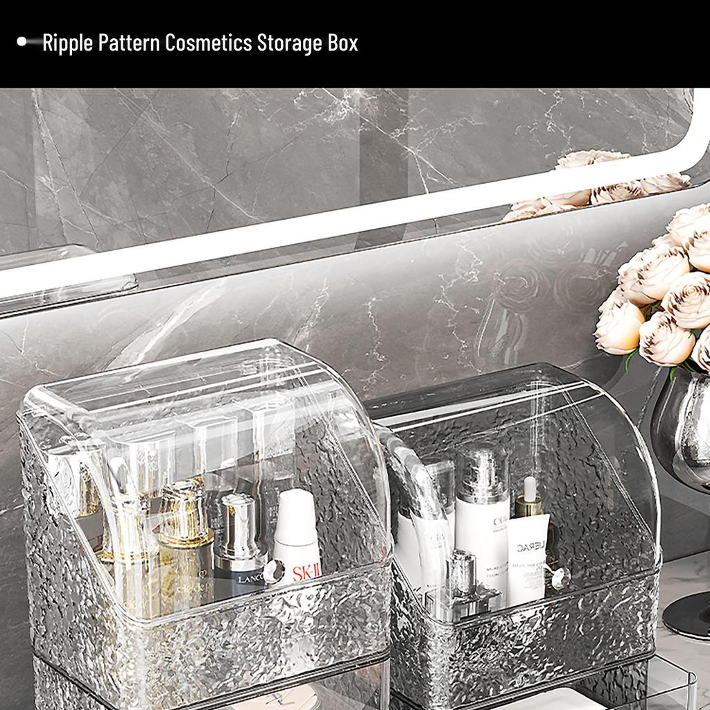 Glacier Pattern Makeup Organizer with Dustproof Drawers