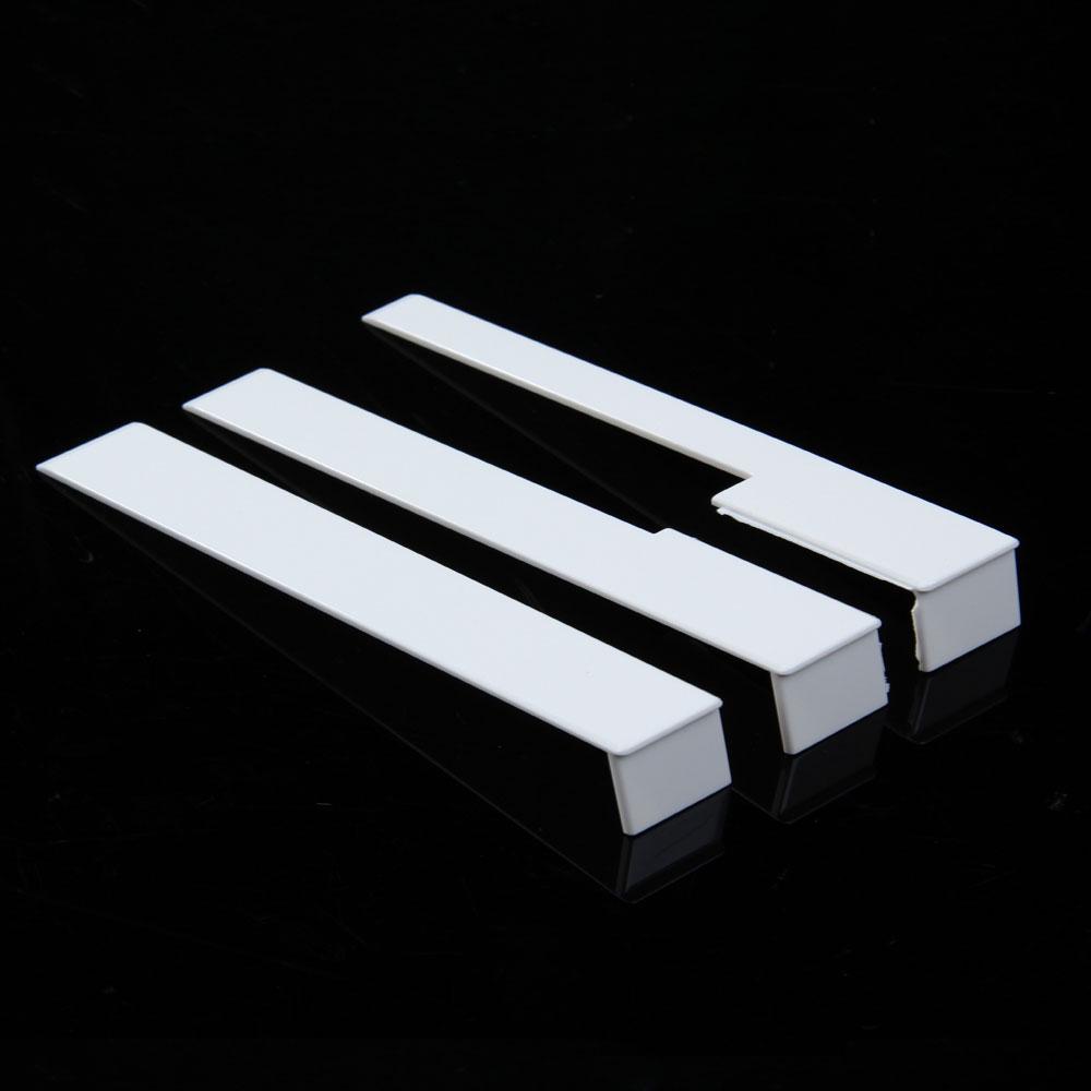 52pcs Piano Keytops Kit White ABS Plastic Piano Repair Key Set with Fronts Professional Replacement Parts Piano Accessories China Mainland