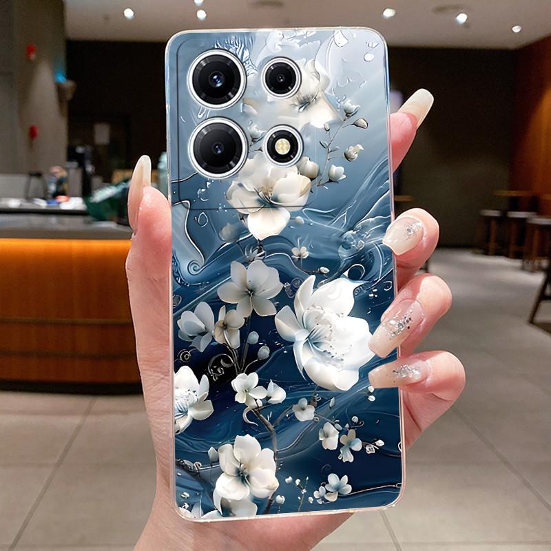 For Infinix Note 30 VIP Phone Case X6710 Clear Silicone Soft Cover For Infinix Note 30 VIP Fashion Flower Cases Note30 VIP Coque