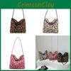 Fashionable Plush Leopard Print Crossbody Bag For Women Large Spacious Design For Casual Use