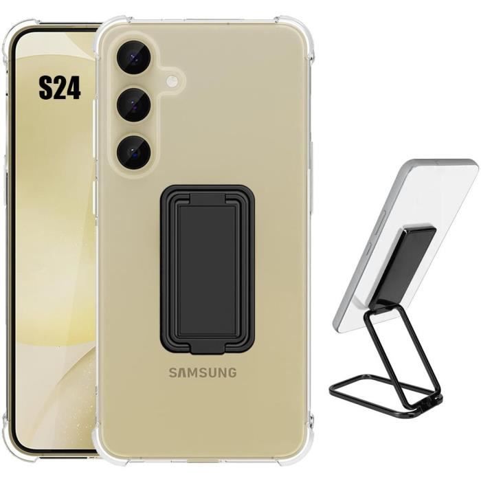 Coque de protection - samsung - galaxy s24 - antichoc - ultra slim - support réglable intégré