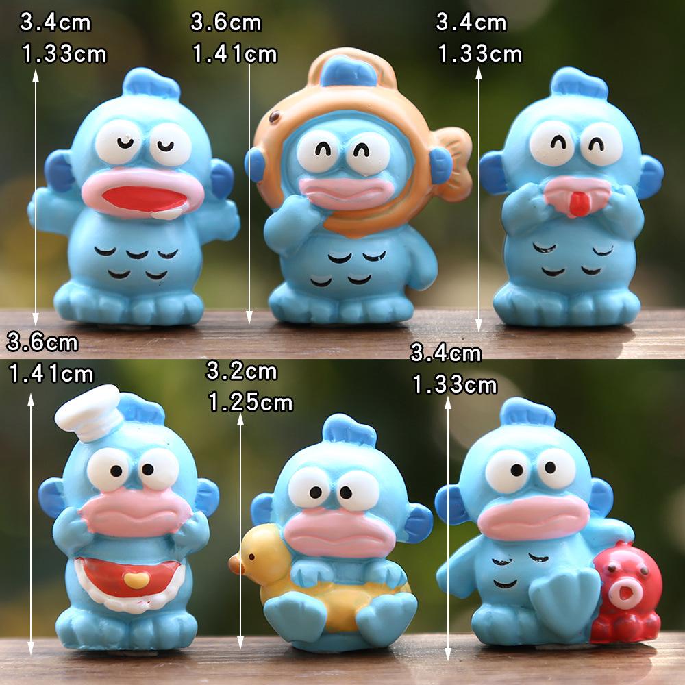 

Трендовая аниме уродливая рыба смоляная фигурка: Креативный настольный микроландшафтный орнамент в подарок