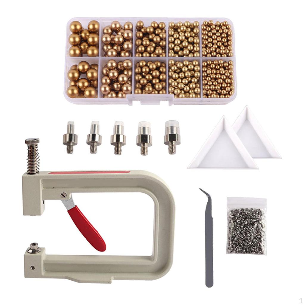 Hand Press Pearl Setter Tool Beads Punching Machine Handmade Setting