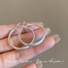 S925 Silver Needle Statement Hoop Earrings - Elegant, Versatile, Lightweight, Simple Luxury for Women