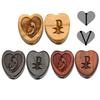 Wooden Heart-Shaped Virgin Mary Prayer Beads Olive Wood Rosewood Ebony Rosary Connector 2-hole 3-hole Jewelry Making Centrepiece