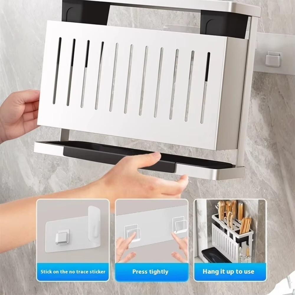 Detachable Kitchen Storage Rack Carbon Steel Cutlery Display Organizer Drain Rack  Home Storage