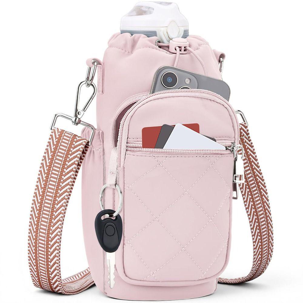 Large Capacity Water Bottle Holder RFID Blocking Mobile Phone Bag New Sling Purses  Gym Accessories