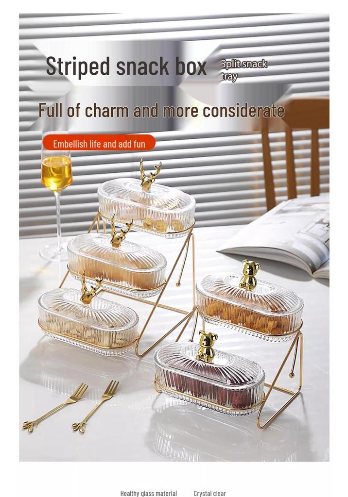 Elegant Multi-Layer Fruit and Snack Tray for Living Room