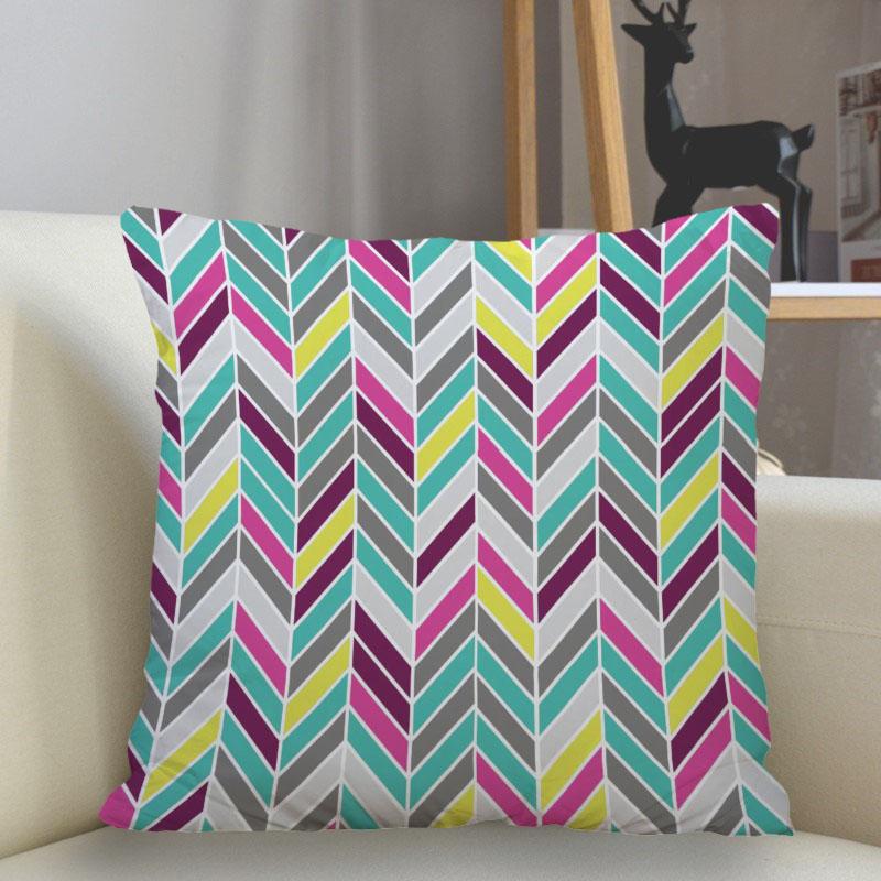 Home Decor Striped Colorful Pillowcase Bedroom Pillowcase Living Room Sofa Cushion Cover Pillowcase