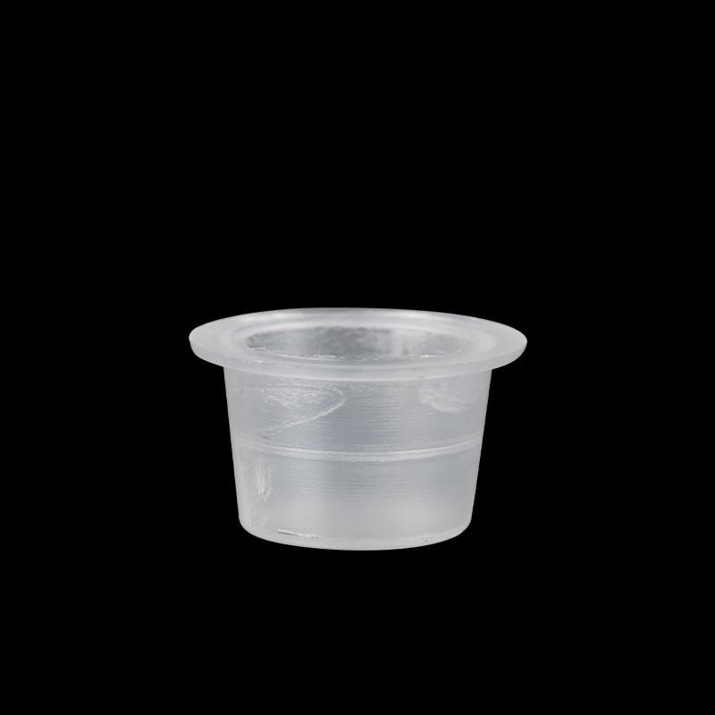 DM Top Quality 1000pcs Disposable Plastic Tattoo Ink Cups Permanent Makeup Pigment Clear Holder Container Cap Tattoo Accessory