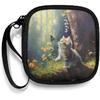 Mushrooms and Moon Carrying Earphone Case Pouch Storage Bag Holder-Earbud Case Headphones Storage Bag Pouch for Headphone, Bluetooth