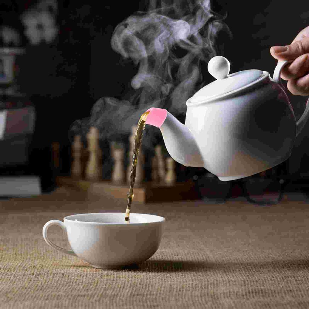 2 Pcs Teapot Spout Cover Anti-leak Non-slip Protective Sleeves Coffee Accessory Kettle for Covers Silica Gel Teakettle Cap
