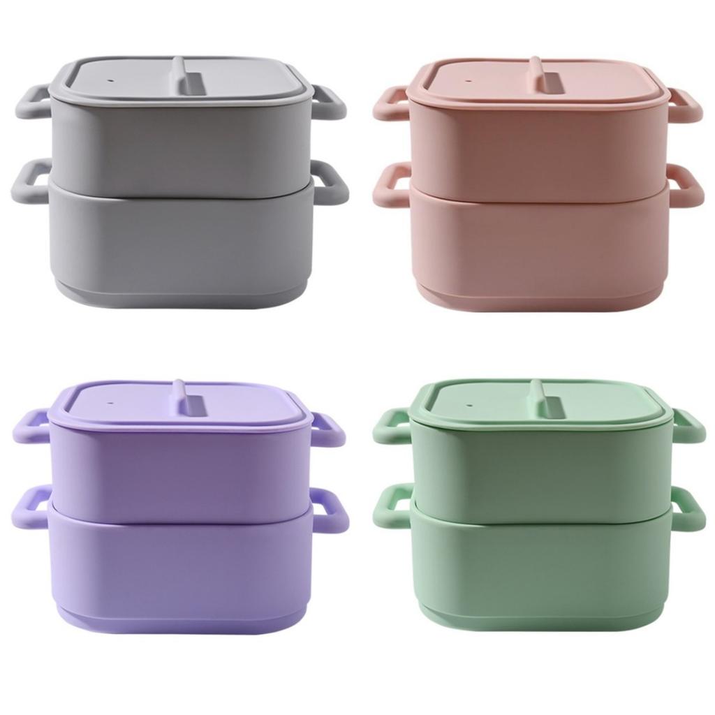 Nutrient Retention Cooking Steamer Cooking Tool Kitchen Steamer Food Storage Container Convenient Handle Design