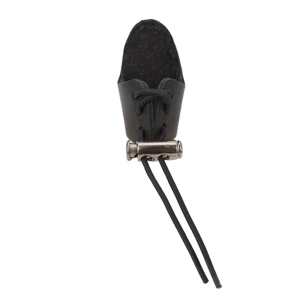 Archery Finger Guard Cowhide Mini Reduce Pain Adjustable Elastic Finger Tab for 20 To 50lb Bow