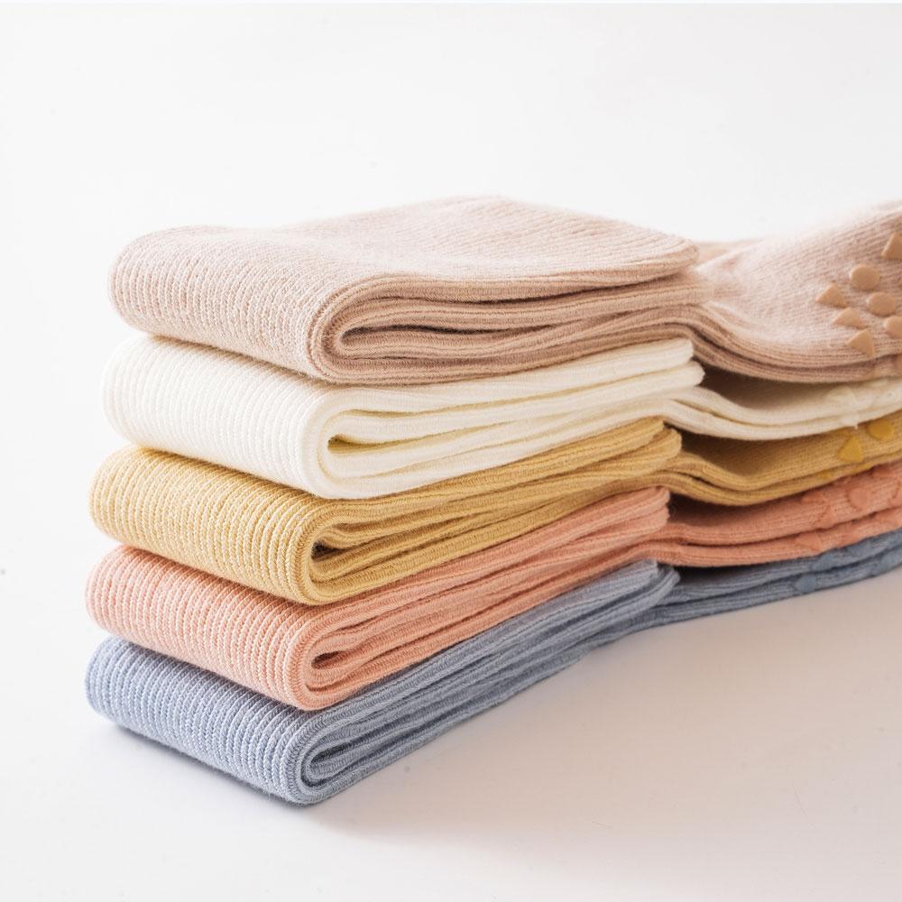 Dětské punčochy Protiskluzové jednobarevné dětské dlouhé ponožky pro dívky a chlapce Novorozenecké bavlněné ponožky Kojenec 0-3 roky