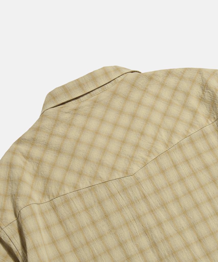 ESPIONAGE Textured Check Western S/S Shirt Beige