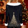 Langarmshirts für Damen, süße Oberteile, Weihnachtsdrucke, T-Shirts, Blusen, lässig, Übergröße, Basic-Oberteile, Pullover