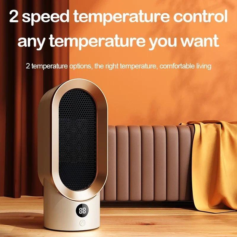 800W Household Portable Electric Heater Mini Desktop Warmer Machine Bedroom Office Winter PTC Ceramic Heating Fan
