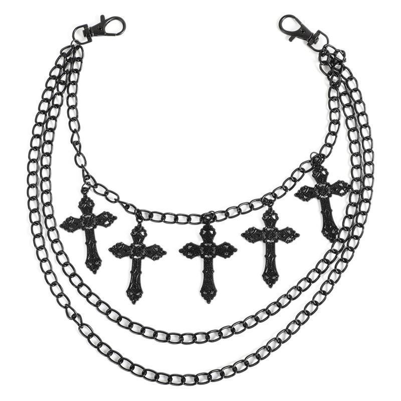 

Black & Silver Heavy-Duty Pant Chain - Classic Metal Waist Decoration