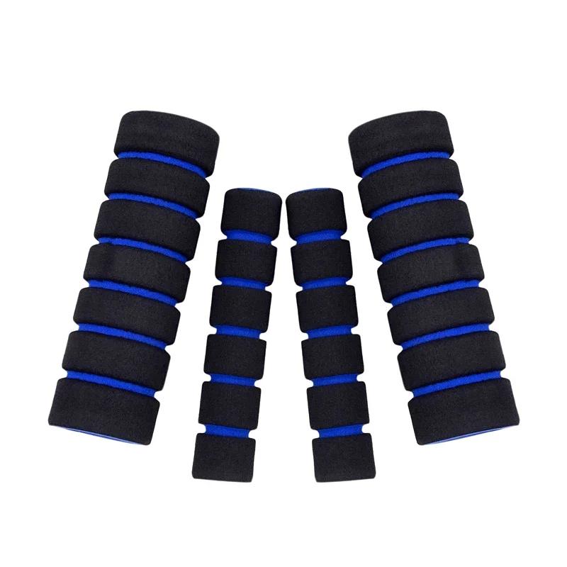 4 Pcs Motorcycle Bike Sponge Grip Cover Handlebar Non-Slip Bike Grips - Enhance Your Racing Bicycle Comfort Tool Accessories синий