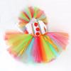 Rainbow Collar Clown Cosplay Skirt Children's Show Party Dress Princess TUTU Skirts
