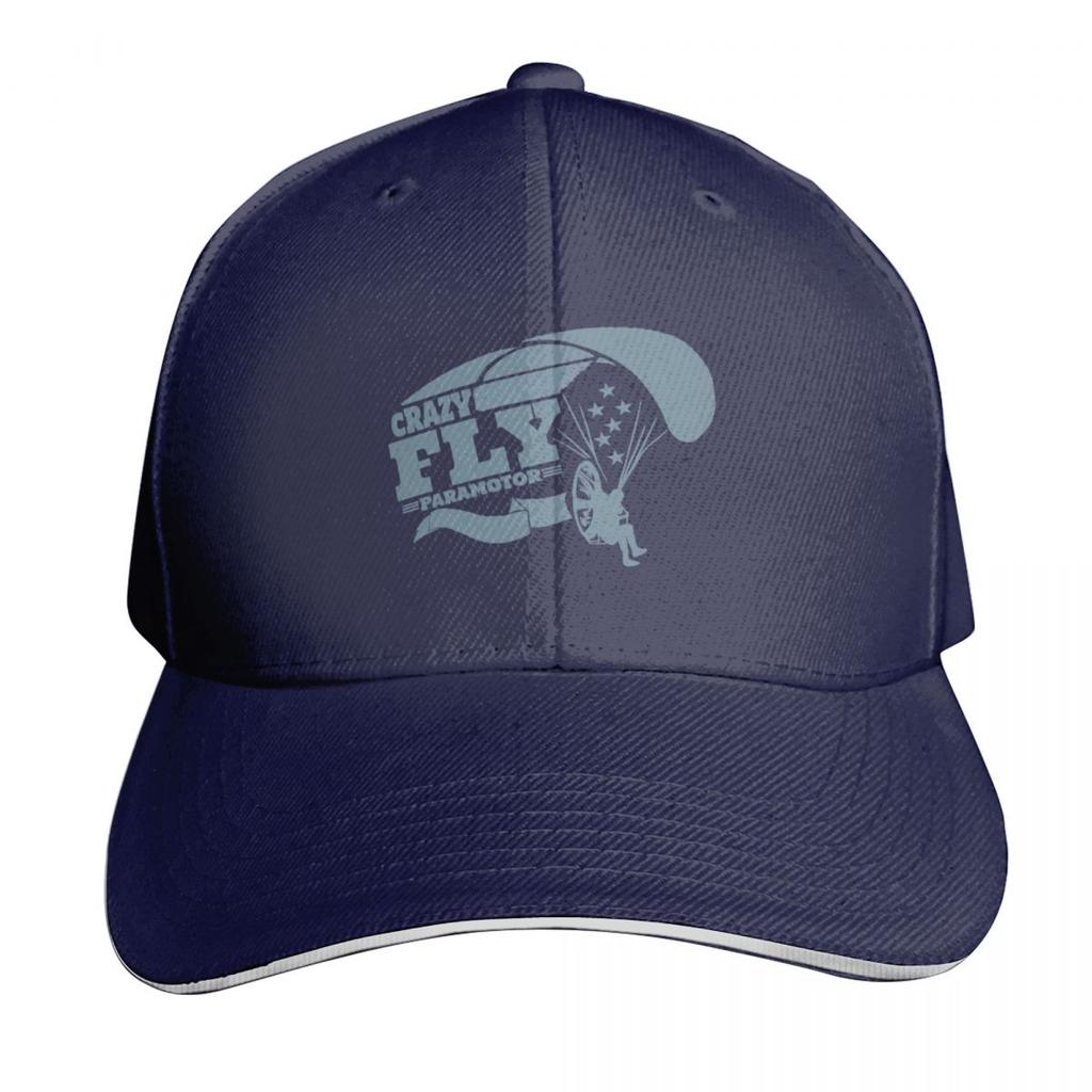 Paramotor Powered Paraglider Crazy Fly Baseball Cap Curved Brim Classic Fit Low Profile Unstructured Unisex For Men Women