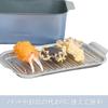 Rectangular Tempura Pot, Square Shape, IH & Gas Stove Compatible, Iron, with Tray and Rack, Safe Deep Fryer, Square Tempura Pot (Green), Inner Dimensi