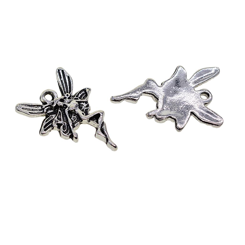 50pcs Tibetan Silver Dainty Ange Tooth  Fairy Charms Jewelry DIY Making