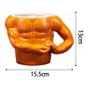 Creative Coffee Mug Macho Muscle Ceramic Milk Mugs for Milk Tea Beverage Juice Funny Gag Gifts for Adult Home Decor