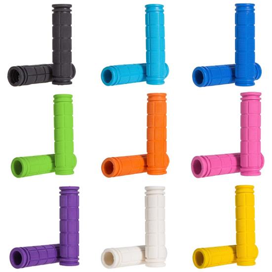1 Pair Handle Grip Cover Non-slip Lightweight Rubber Multicolor Squares Bicycle Handlebar Cover Cycling Parts