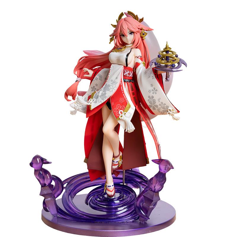 24cm Genshin Impact Yae Miko GK PVC Action Figure Anime Figure Model Toys Collection Doll Gift