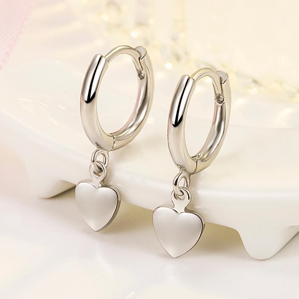 2023 Cold Style Heart-Shaped Korean Fashion Earrings - Simple, Trendy Ear Jewelry for Women