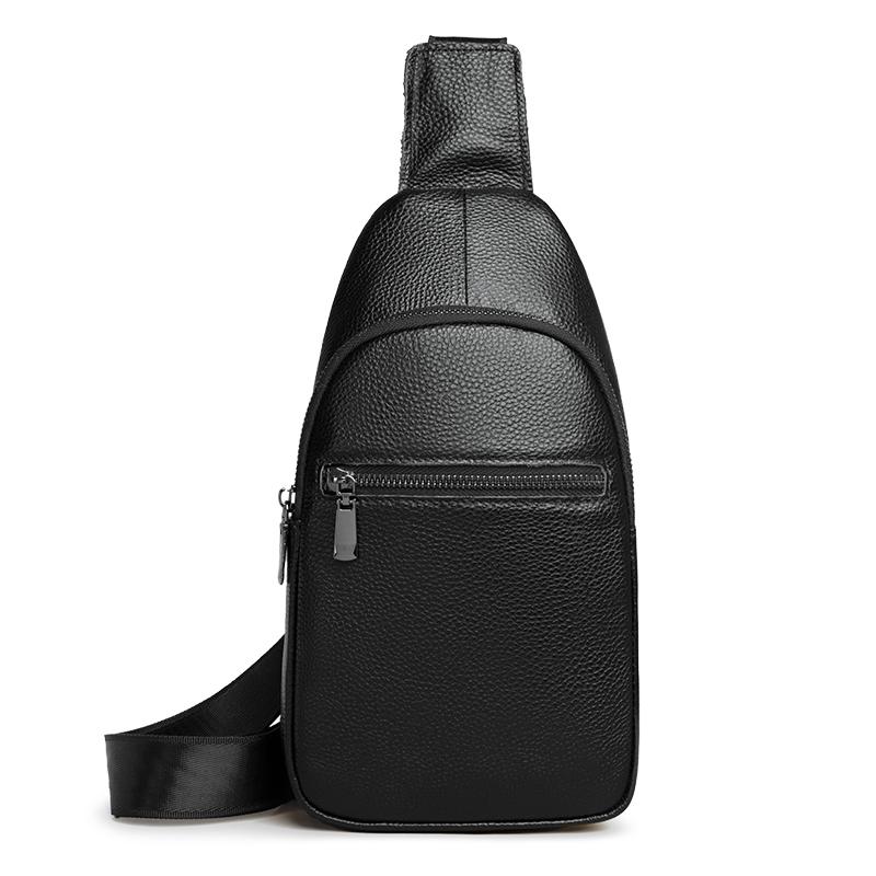 

Genuine Leather Chest Pack Men s Multilayer Cowhide Shoulder Bag Business Commuter Men s Crossbody Bag Phone Storage Wallet 17cm 6cm 30cm