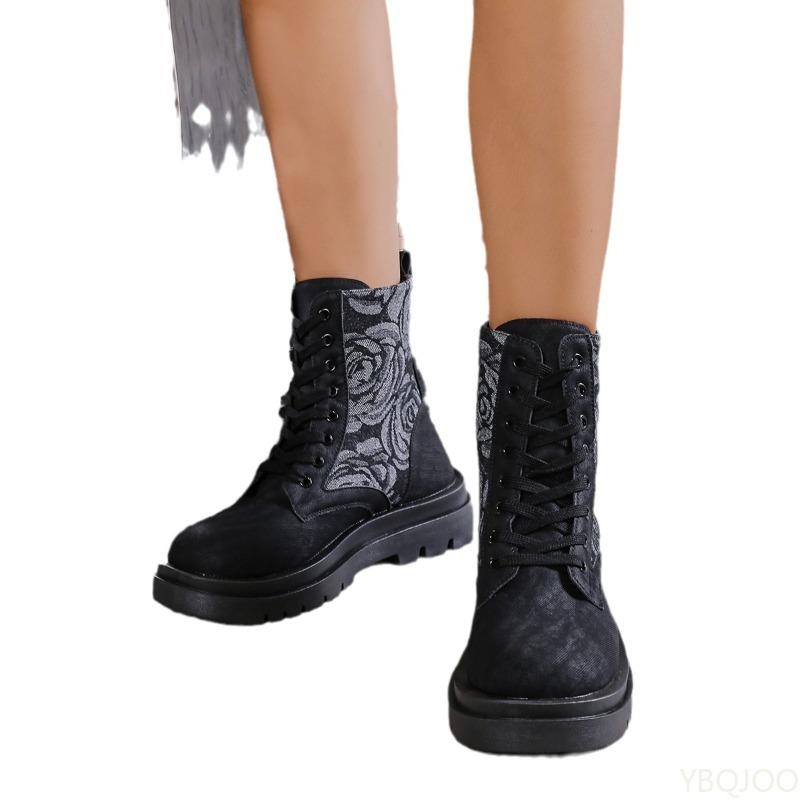 

Fashionable versatile round toe women s boots new casual comfortable lace up short boots elegant simple women s shoes 43 чёрный