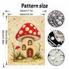 Mushroom House Pearl Art Kit with Frame 3D Sparkling Bead Canvas Relaxing Craft for Cozy Room Wall Decor, Elegant DIY Pearl Painting Home Art