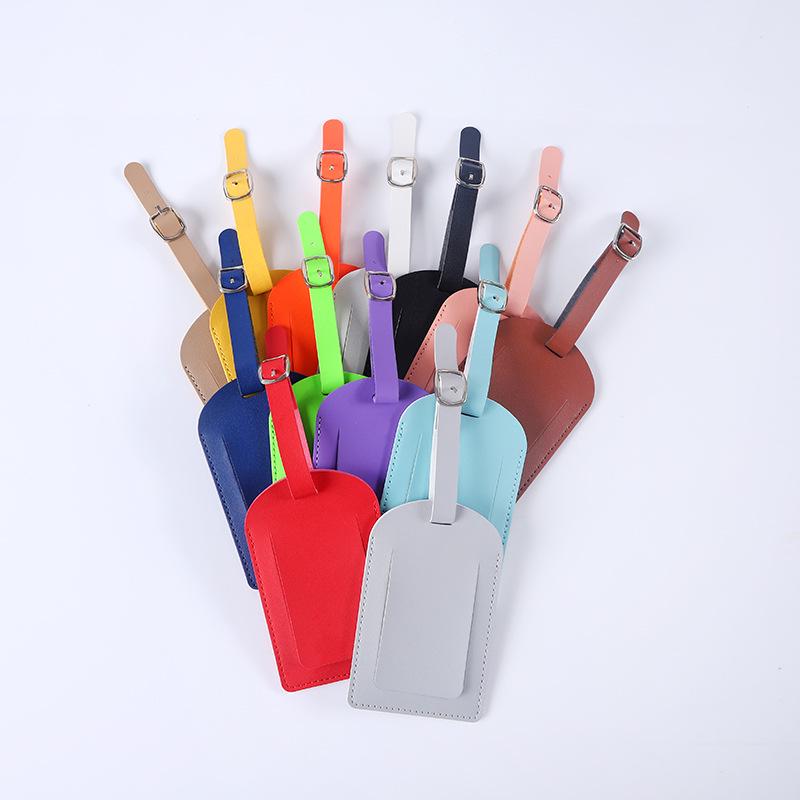 PU Leather Luggage Identification & Anti-Lost Tag for Suitcases